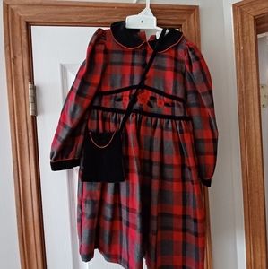 Girls red play dress with purse size 6